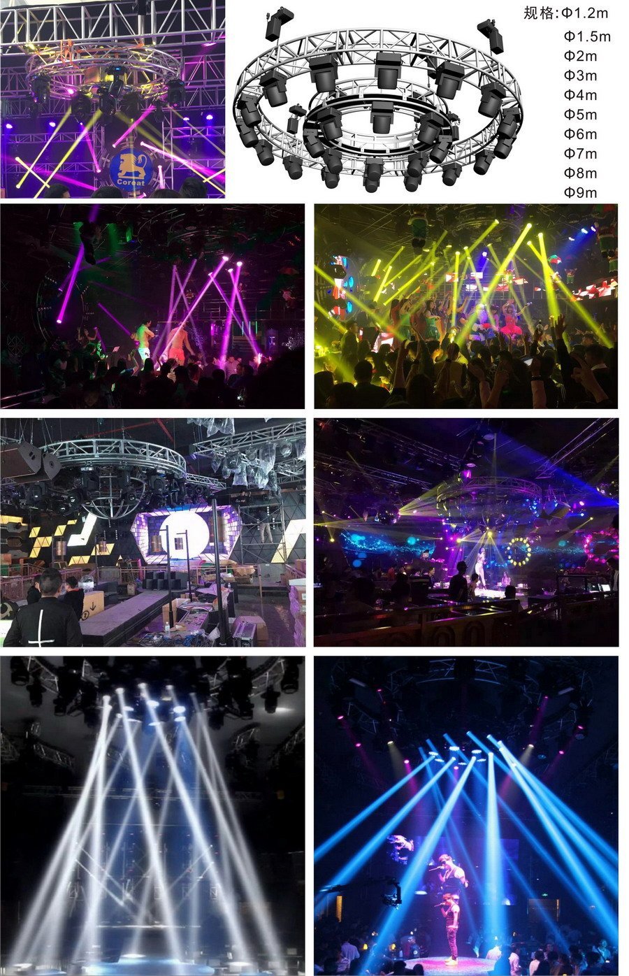 Smart rotating lighting truss