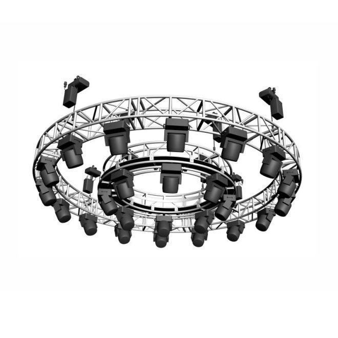 Smart rotating lighting truss