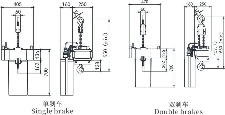 stage electric chain hoist