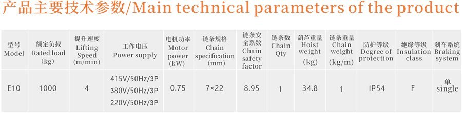 電気チェーンブロック