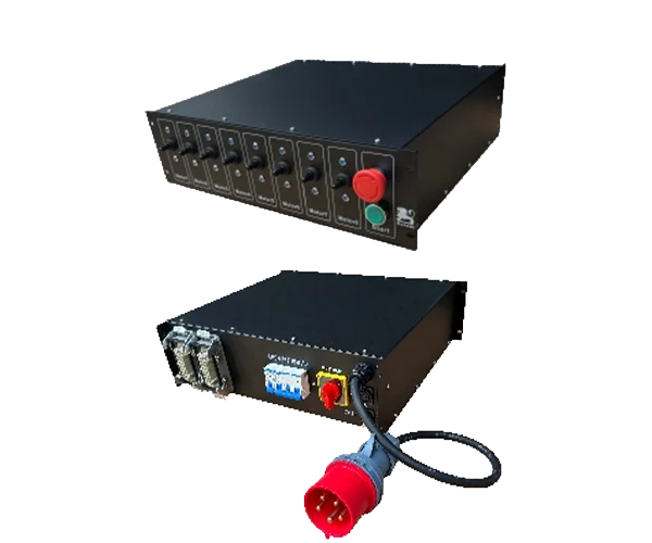 Coreat KLT-8MP stage hoist controller for synchronized multi-hoist installation testing